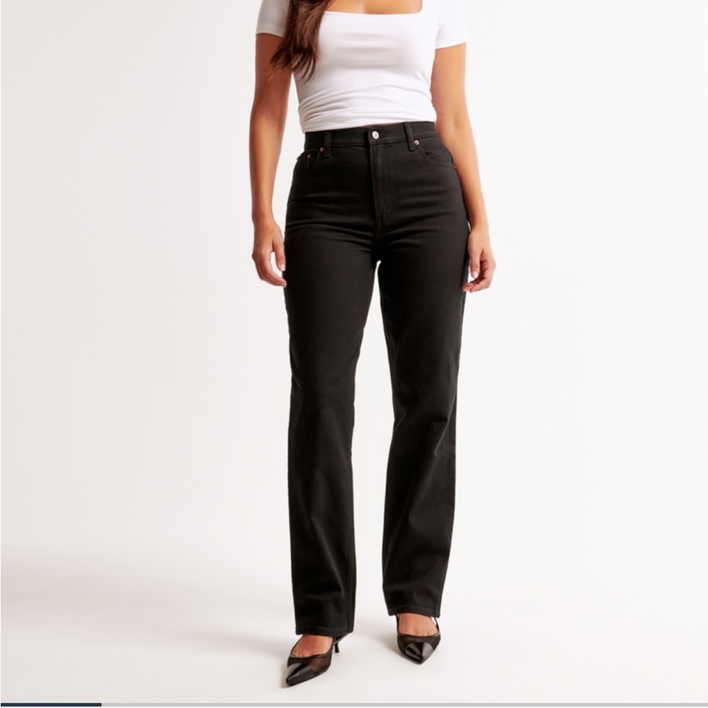 Abercrombie & Fitch Curve Love Black High Rise Jeans